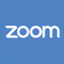 zoom blue background logo