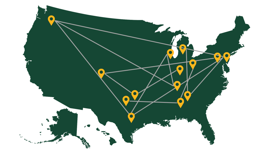 map of team members for learning design